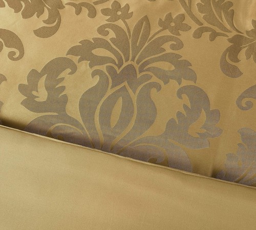 Chezmoi Collection 7-Piece Jacquard Floral Comforter Set (King, Gold) King - Picture 5 of 6