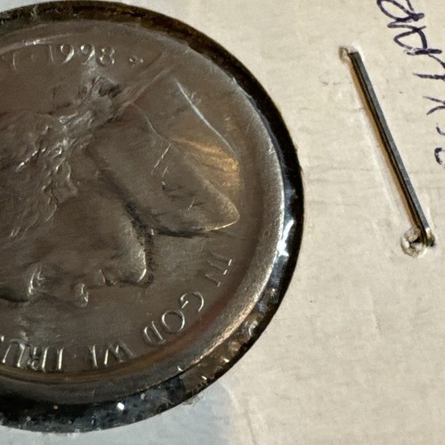 1995 p Jefferson nickel Error Large Broadstrike On Planchet Full Steps - Picture 5 of 9