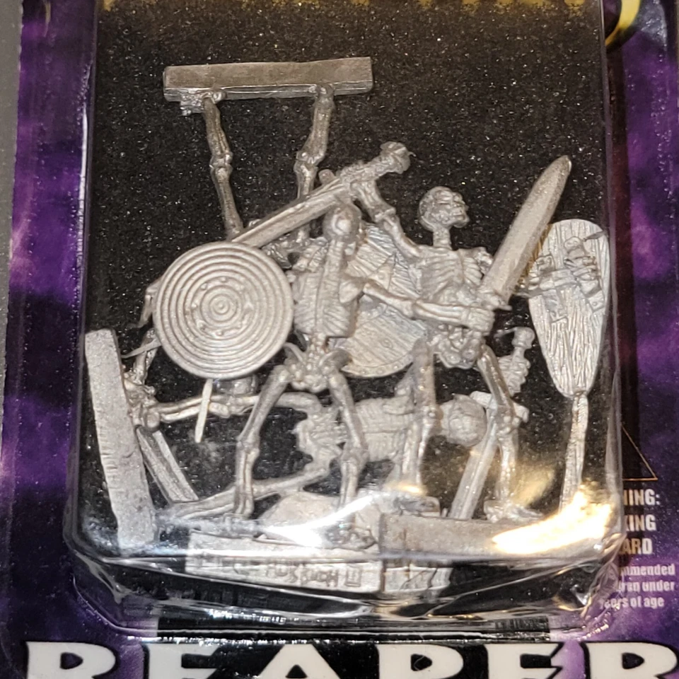 Reaper Miniatures Warlord: Skeletal Warriors (4) NiB 14075 Old School - Image 2 of 3
