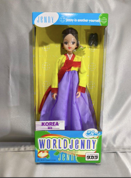 Takara 1998 World Jenny series World Jenny Korea long black hair