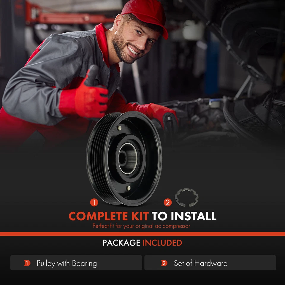 A/C Compressor Clutch Kit for Mercedes-Benz C230 C280 C320 C350 CL500 6-Groove - Image 2 of 4