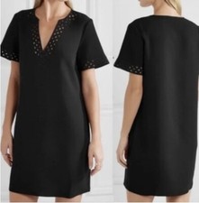 Madewell Black Ballad Tunic Dress Shift Short Sleeve V-Neck Size 4