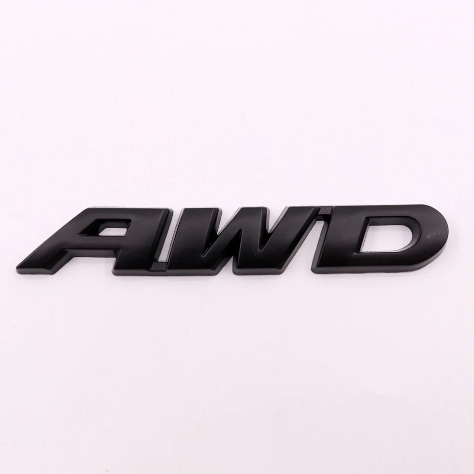 Calcomanía adhesiva con emblema de metal negro para automóvil SUV AWD para puerta trasera con tracción en las 4 ruedas Foto 4 de 4