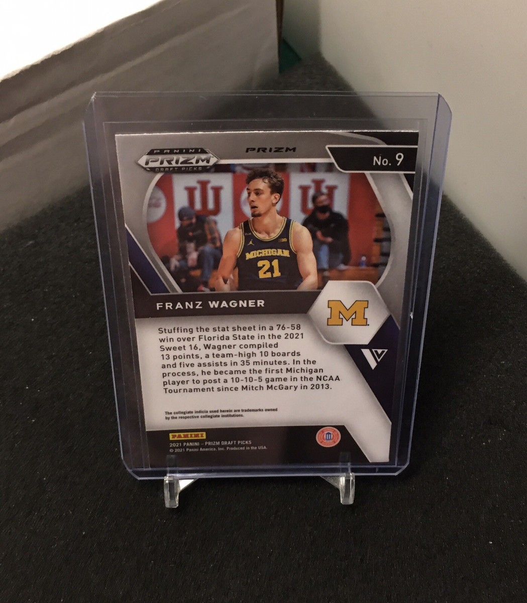 Franz Wagner Green Prizm 2021 Panini Draft card 9 Michigan RC | eBay