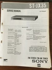 Sony ST-JX35 Tuner Service Manual Original 