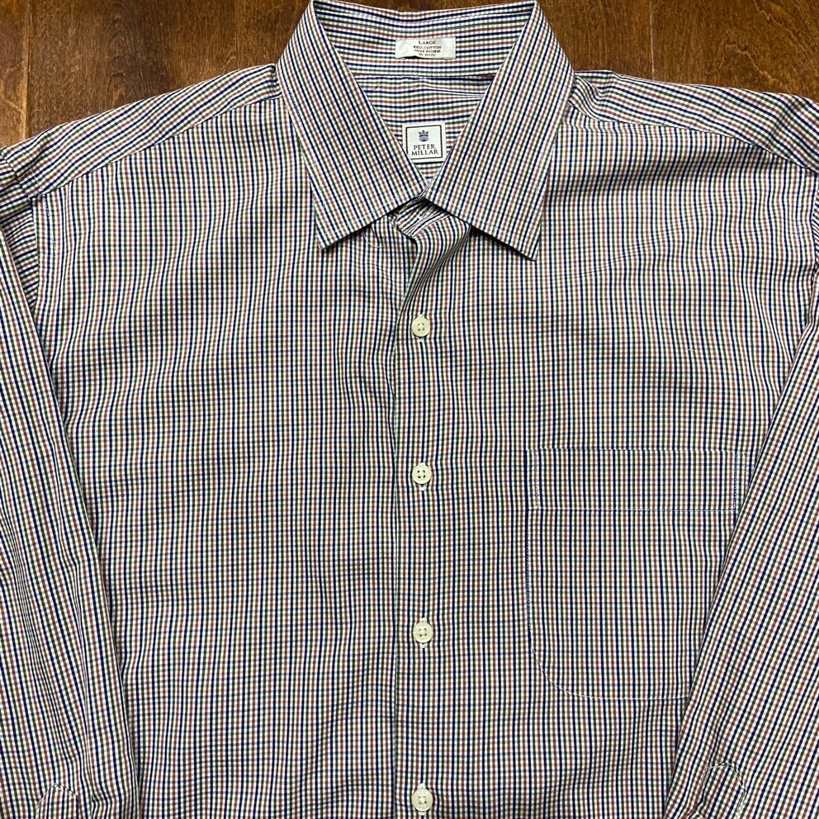 Peter Millar Multicolor Checkered Button Down Dre… - image 2