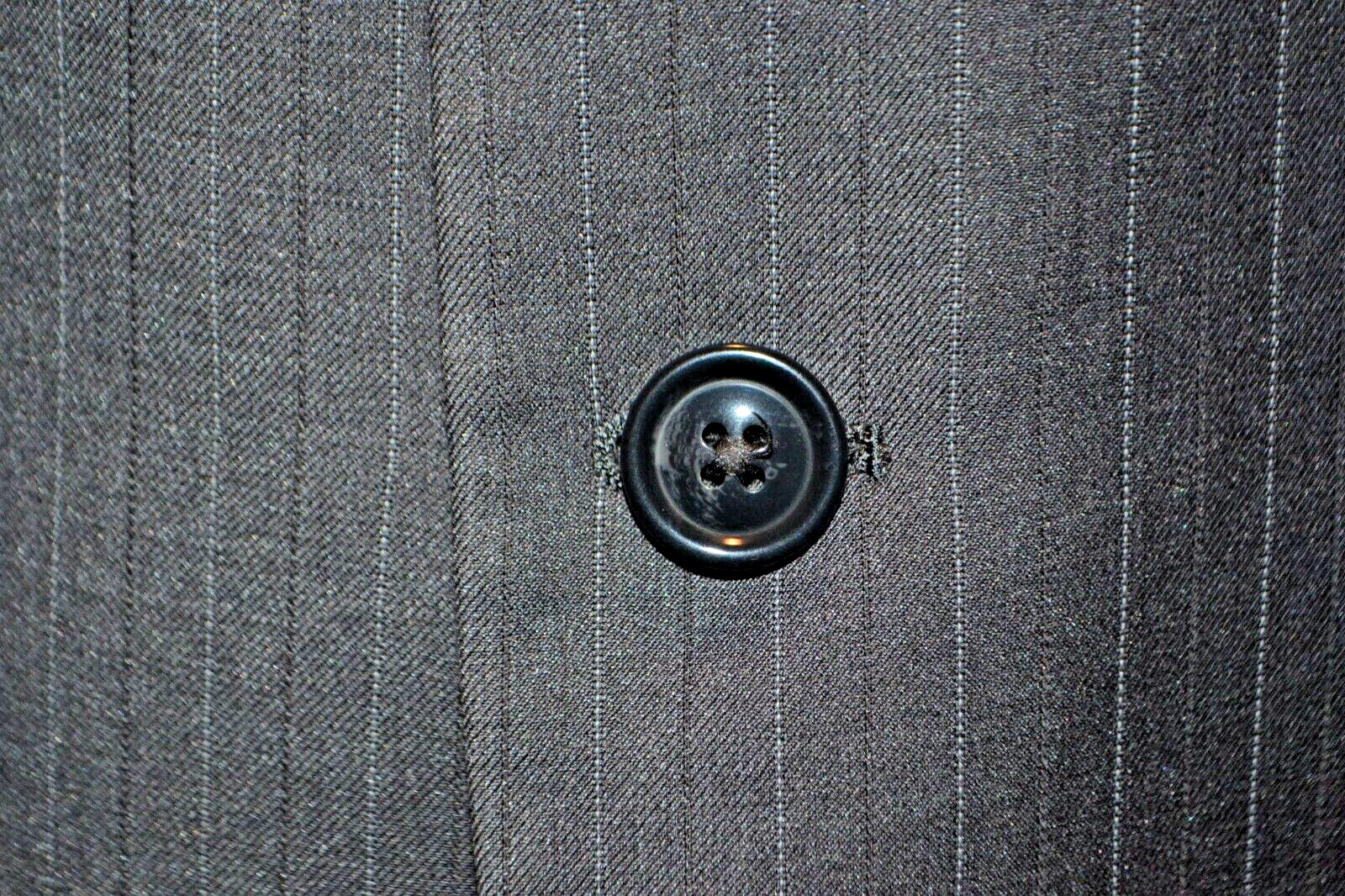 Gino Valentino Men Zegna Super 150s 2 Front Button 3 Pcs Suit Sz 44L Wst 38x30 thumbnail 5