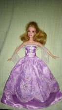 Barbie Kleid Prinzessin Lila Puppen Hochzeitskleid Brautkleid Wedding Day K15