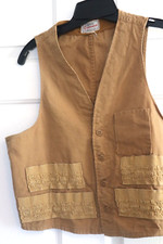 Vintage Active Sportswear Sears Roebuck Co Hunting Vest Brown Men's S/M Youth