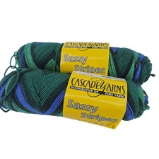 2 Cascade Yarns Sassy Stripes self-striping s...