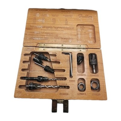 Fuller countersink Set In Wooden Box USA MADE Tool Set 10393008 (Missing Pieces)