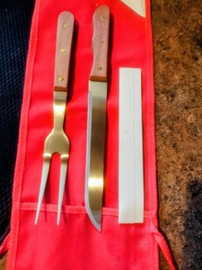 VTG MARLORO UNLIMITED BBQ SET, NEW-CARVING KNIFE & FORK-1990'S, BEVERAGE OPENER