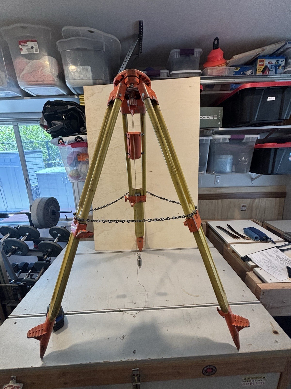 ‘94-Leica GST20-9 Heavy Duty Wooden Tripod Short Compact Surveying 3D Laser Scan