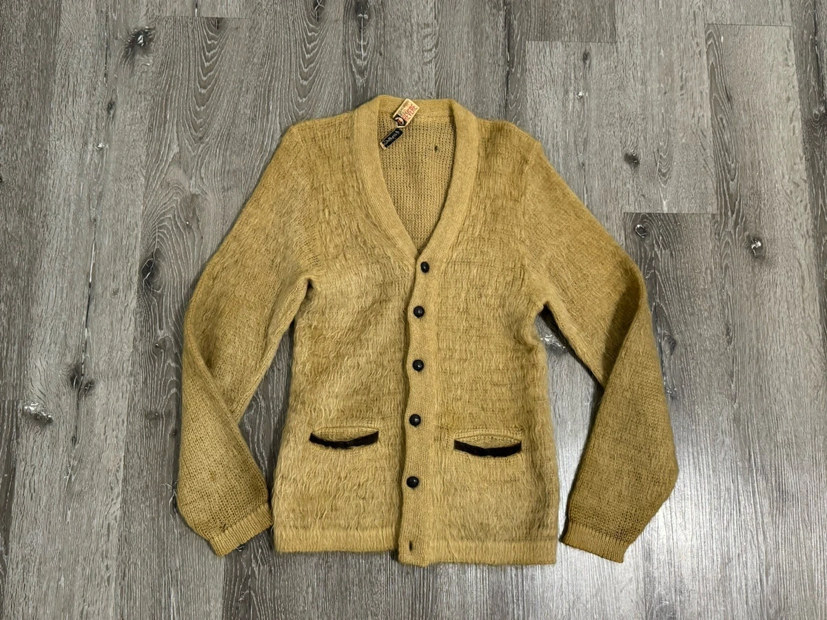 トップス 60's YOUNG BREED BY REVERE SHAG-RAC S Vtg Young Breed Revere Sweater Mens Large Kurt Cobain Mohair