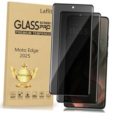 2 Pack for Privacy Screen Protector Tempered Glass, 9H Motorola Edge 2025