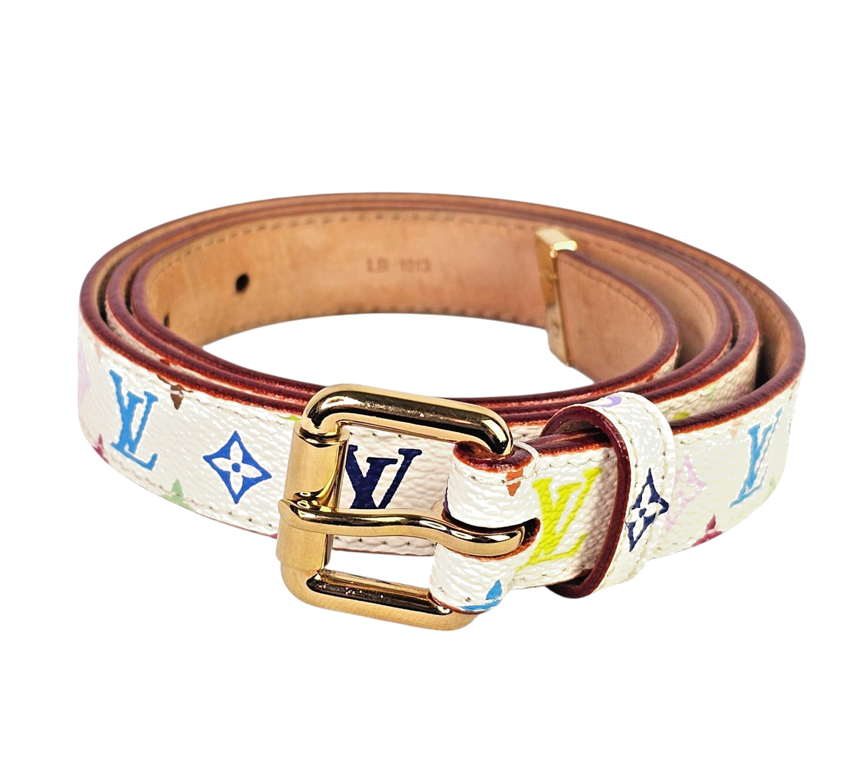 Louis Vuitton ホワイトレザーベルト louis-vuitton--