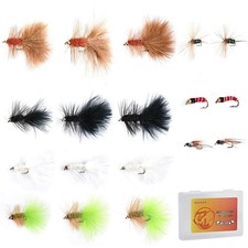 18PCS Fly Fishing Flies Assortment, Hand Tied Woolly Bugger Flies for Trout B...