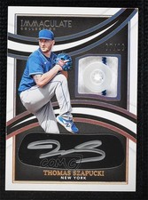 2022 Panini Immaculate Prime Relics Black Button /10 Thomas Szapucki Auto lz7