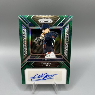 2024 Panini Prizm Sensational Signatures Edouard Julien #SS-EJ Green Prizm Auto