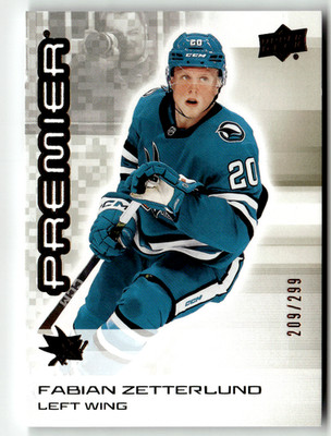 2024-25 Upper Deck Premier Hockey NHL No. 69 Fabian Zetterlund 209/299
