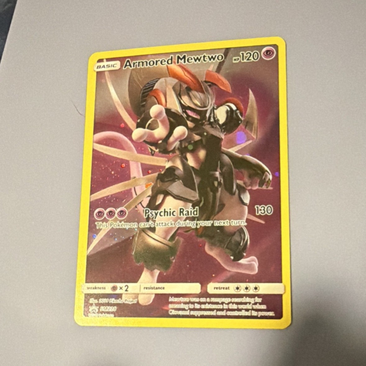 Pokémon TCG Armored Mewtwo SM228 Holo Promo Card English  NEAR MINT 