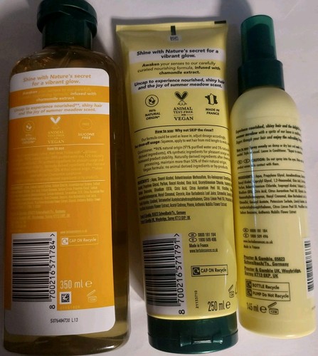 Herbal Essences Chamomile Bundle Shampoo250ml / Conditioner200ml/ Leave in145ml - Picture 2 of 5