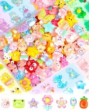 100PCS Cute Slime Charms Bulk Easter Gift Set   Flatback Resin Charms