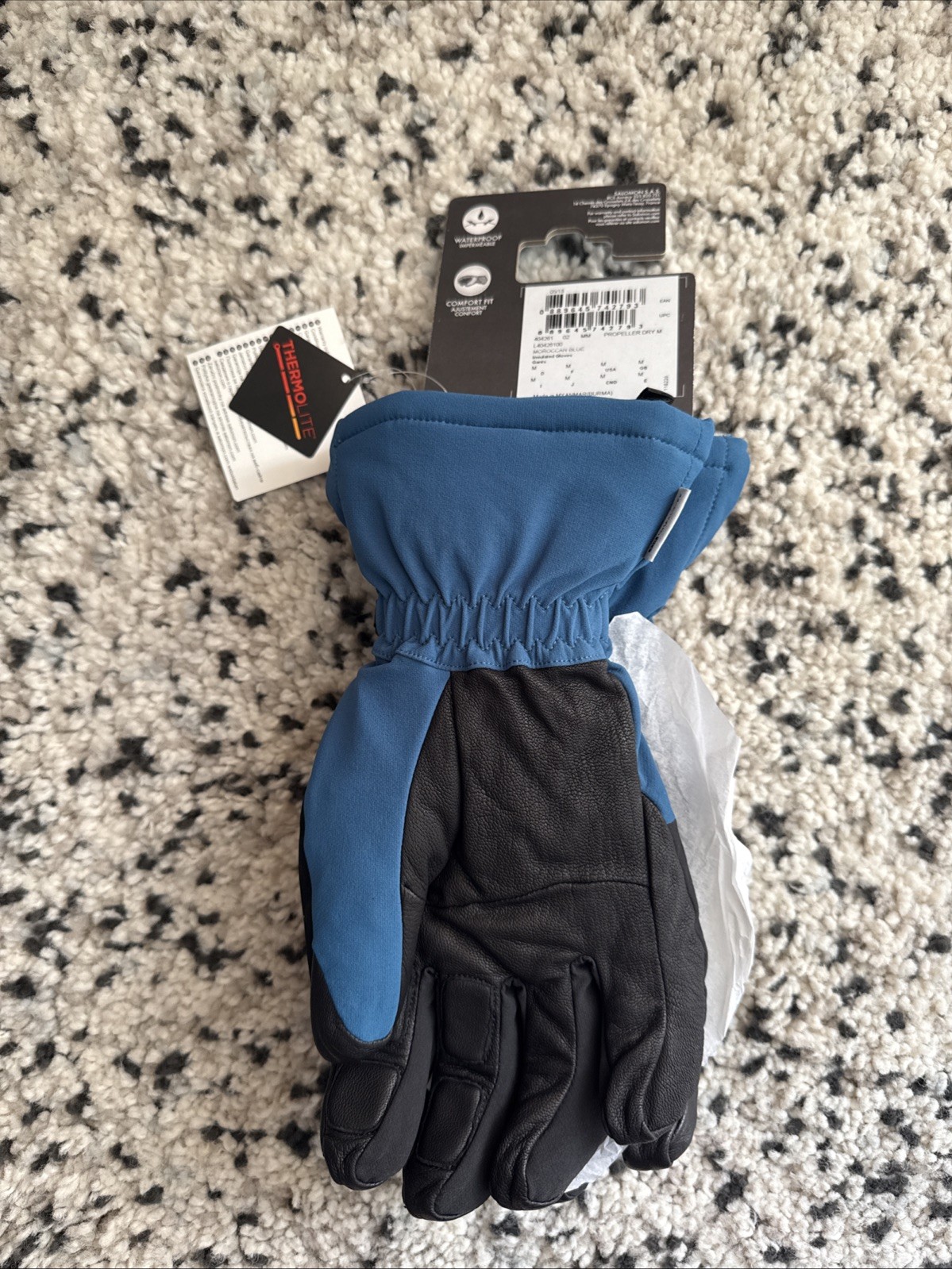 salomon guanti da sci isolati blu marocchino