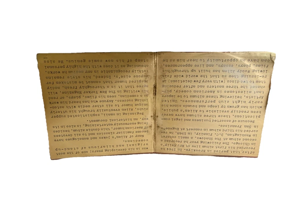 Woody Allen-"The Night Club Years" 1964-1968-2LP United Artist UAS 9968 - VG - Image 2 of 4