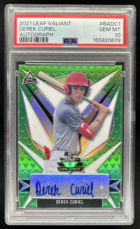 2021 Leaf Valiant Derek Curiel RC Rookie Auto Autograph #BA-DC1 PSA 10 GEM MINT