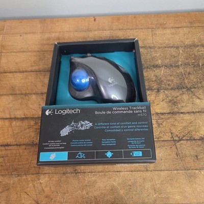 NEW Logitech M570 Wireless Trackball Mouse   Ergonomic Design SEALED