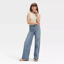 Women's High-Rise Wide Leg Jeans - Universal Thread  Medium