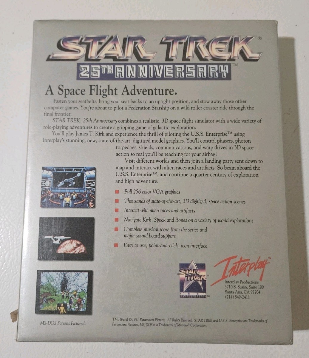 BRAND NEW Interplay Star Trek 25th Anniversary PC Factory Sealed