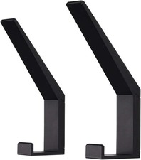 Coat Hooks Wall Mounted Towel Holder Heavy Duty Aluminum Double Robe Hanger for