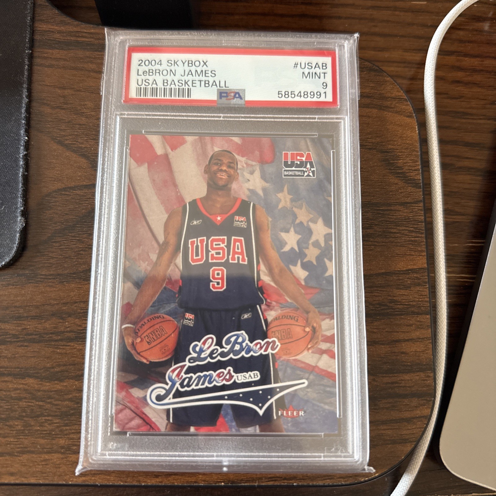 2004 Skybox LeBron James USA Basketball #USAB PSA MINT 9 Cleveland Cavaliers