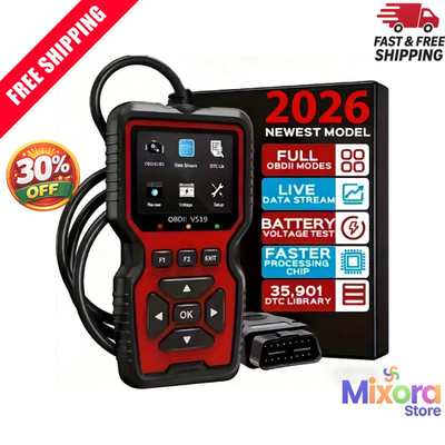 Professional OBD2 V519 Scanner - 2026 Upgraded OBDII + CAN Code Reader US