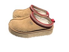U G G Women's Tazz II Slippers Chestnut Suede Shoes Platform Sz 6 S/N 1122553