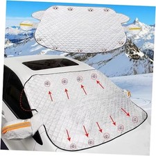 Car Windshield Snow Ice Cover with Side Mirror and Elastic Hook, 63"x46"Inch 