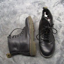 Dr Martens Kids 3 Boots Smooth Black Leather Combat Zip Lace Heeled Comfort 1460