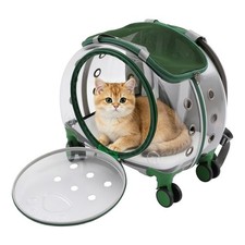 Pet Trolley Case with Upgraded Detachable Silent Wheels - Clear Ventilation