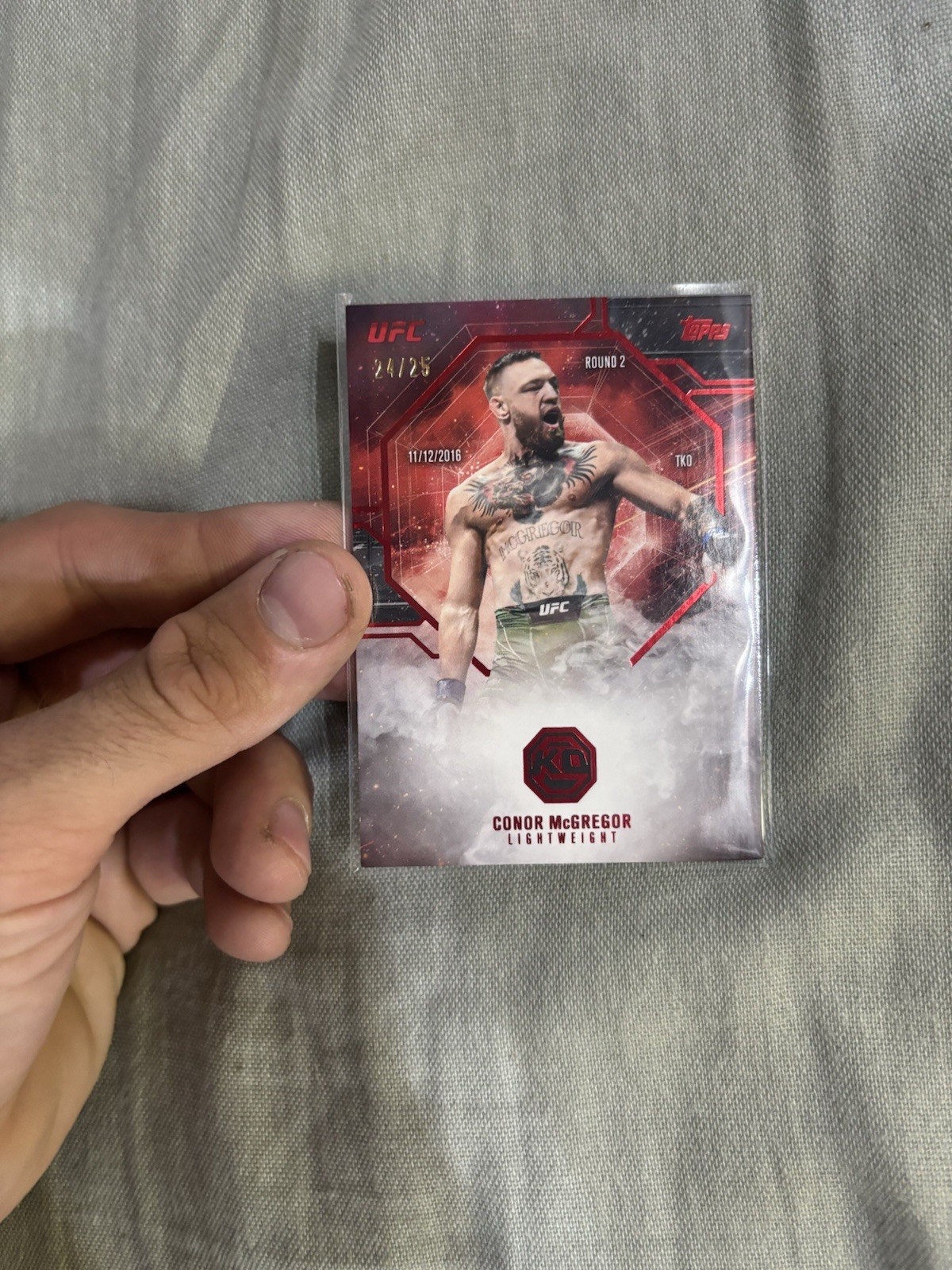 Conor McGregor 2026 Topps UFC Knockout Instant Arrival Red 24/25 SP