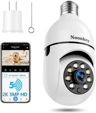 Outdoor WiFi Light Bulb Security Camera with Live Alerts  Local Storage Options