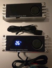 2 M.2 SSD 2280 Aluminum Heatsink With Fan And OLED Temperature Display