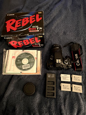 Canon EOS Rebel T3i DSLR Camera w/ 18-55mm Lens  4 Batteries W/ Charger  Box