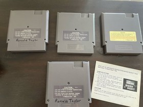 Lote de paquete de juegos Super Nintendo (4) aros de b&eacute;isbol Mario Bros Duck Hunt NES