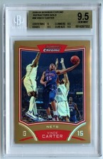 Vince Carter 2008 Bowman Chrome #98 Gold Refractor #/50 BGS 9.5 GEM MINT HOF