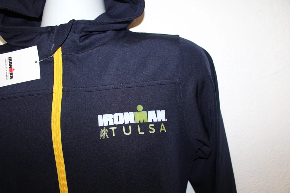 Ironman Tulsa Official Finishers Jacket Hoodie Full Zip Men's Small NWT Navy - Image 3 of 4