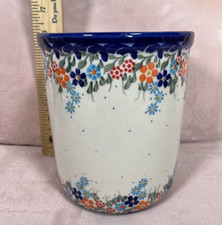 Andy Polish Pottery Utensil Jar Hand Painted ...