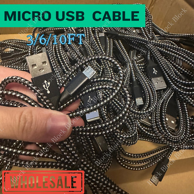 Heavy Duty Micro USB Fast Charger Data Cable Cord Lot For Samsung Android HTC LG