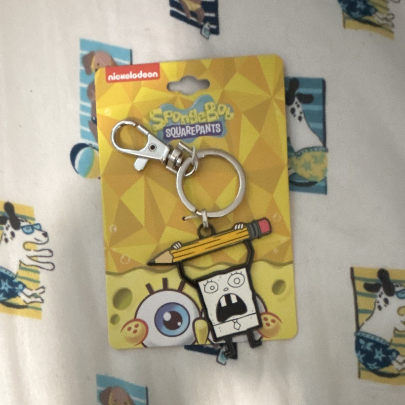 Nickelodeon SpongeBob SquarePants DoodleBob Clip-On Metal Enamel Keychain